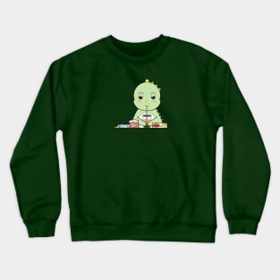 Snacking Dinosaur Crewneck Sweatshirt